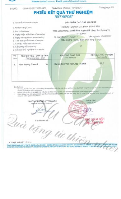 Tinh Dầu Tràm Cao Cấp Nguyên Chất NuCare 30ml giảm ho, khò khè