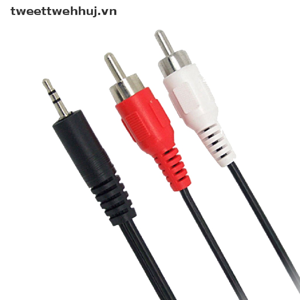 Dây Cáp Âm Thanh 1.2m 3.9 Feet 3.5mm Sang 2RCA Cho Loa Điện Thoại