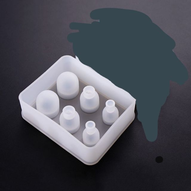 Khuôn silicone làm trang sức hình trứng 6 lỗ.