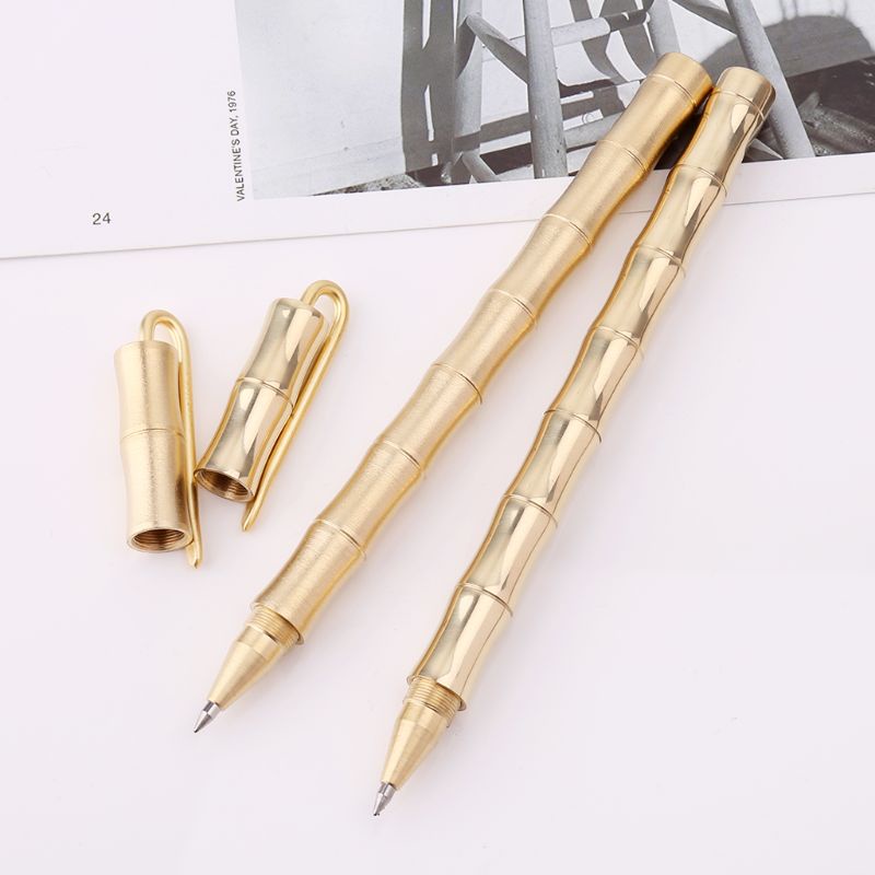 Bút Bi Hình Cây Tre Bằng Đồng Thau Phong Cách Retro