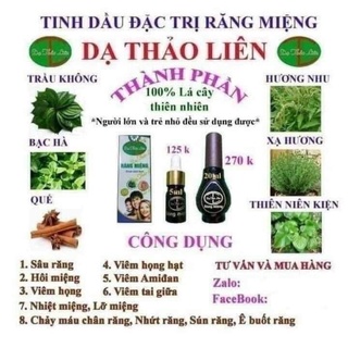 Tinh dầu răng miệng Dạ Thảo Liên lọ 5ml