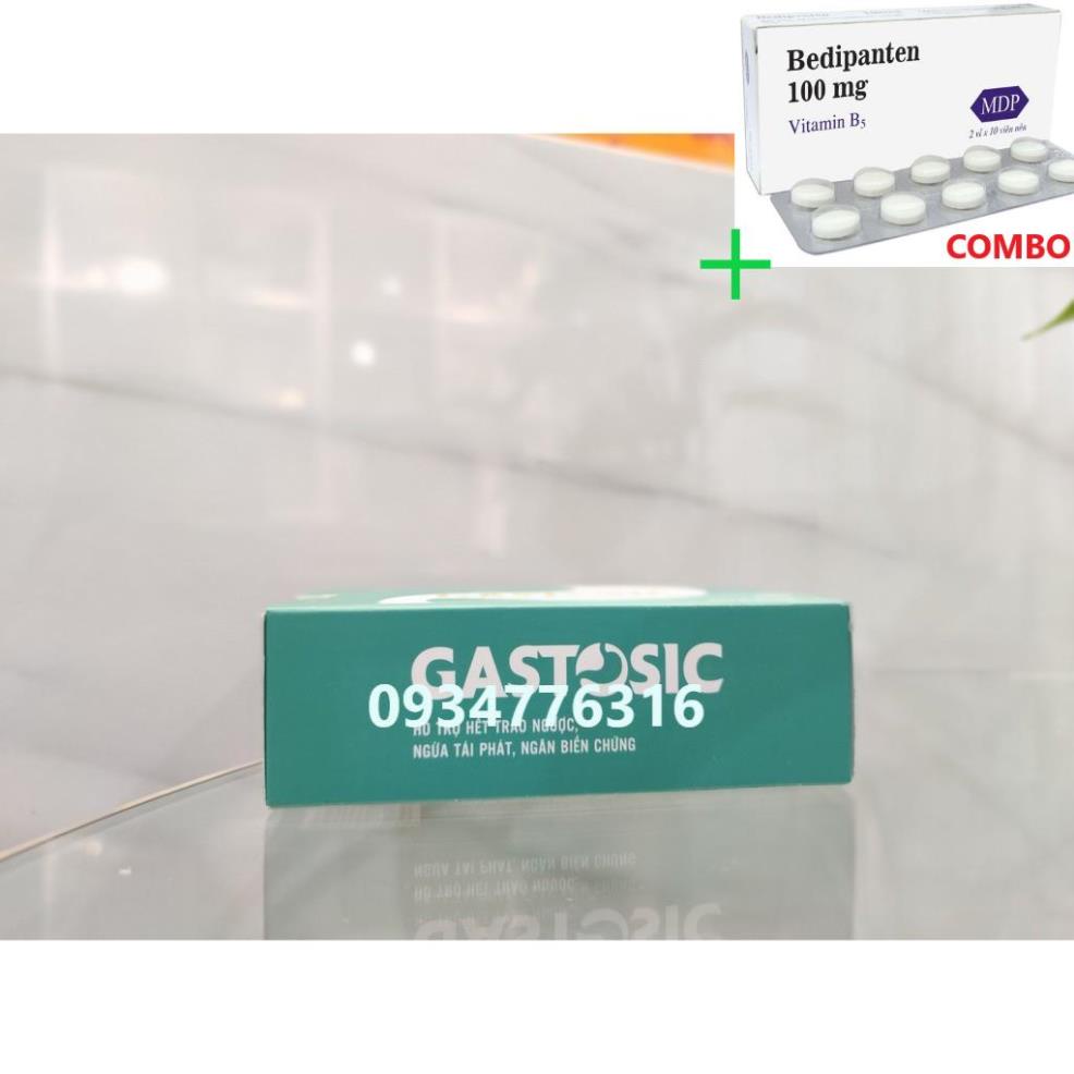 Combo Bedipanten 100mg +  Gastosic ngăn ngừa trào ngược dạ dày biến chứng tái phát hộp 3 vỉ x10 viên nang mềm