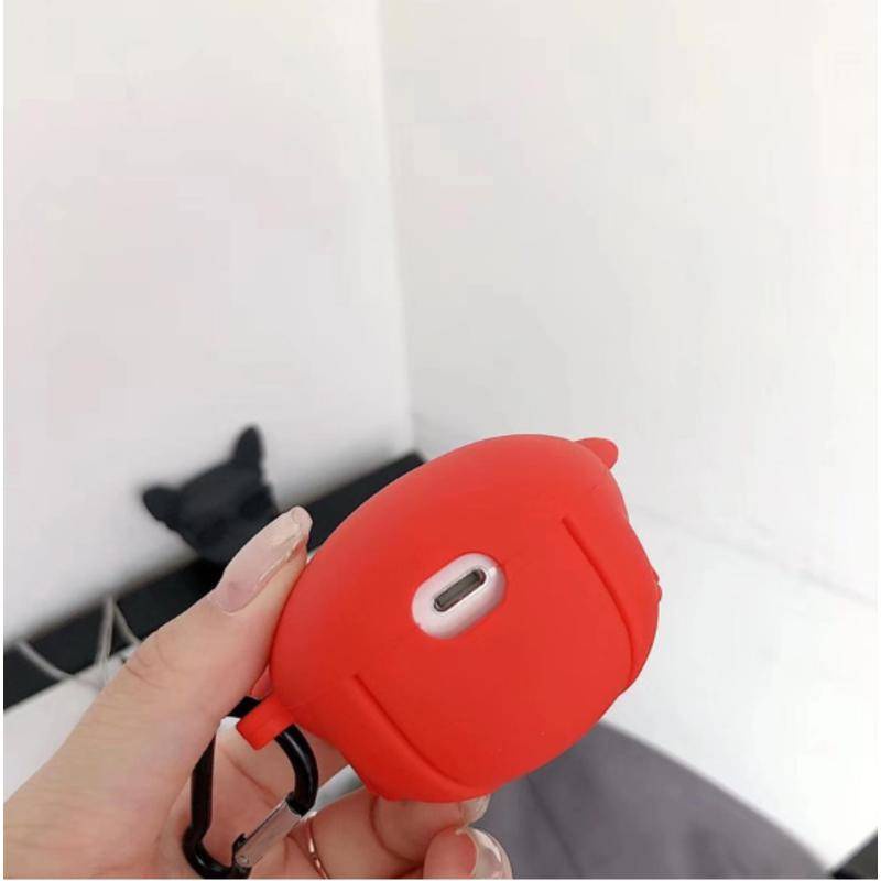 Vỏ Bảo Vệ Hộp Sạc Tai Nghe Airpods 1 2 3 Pro Bằng Silicon Mềm Hình Chú Chó Bull Dễ Thương