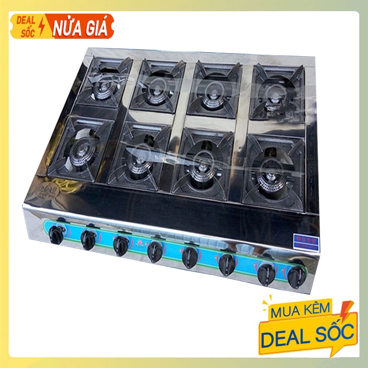 Bếp gas 8 họng, bếp ga 8 lò làm mỳ cay, bánh xèo, cơm niêu