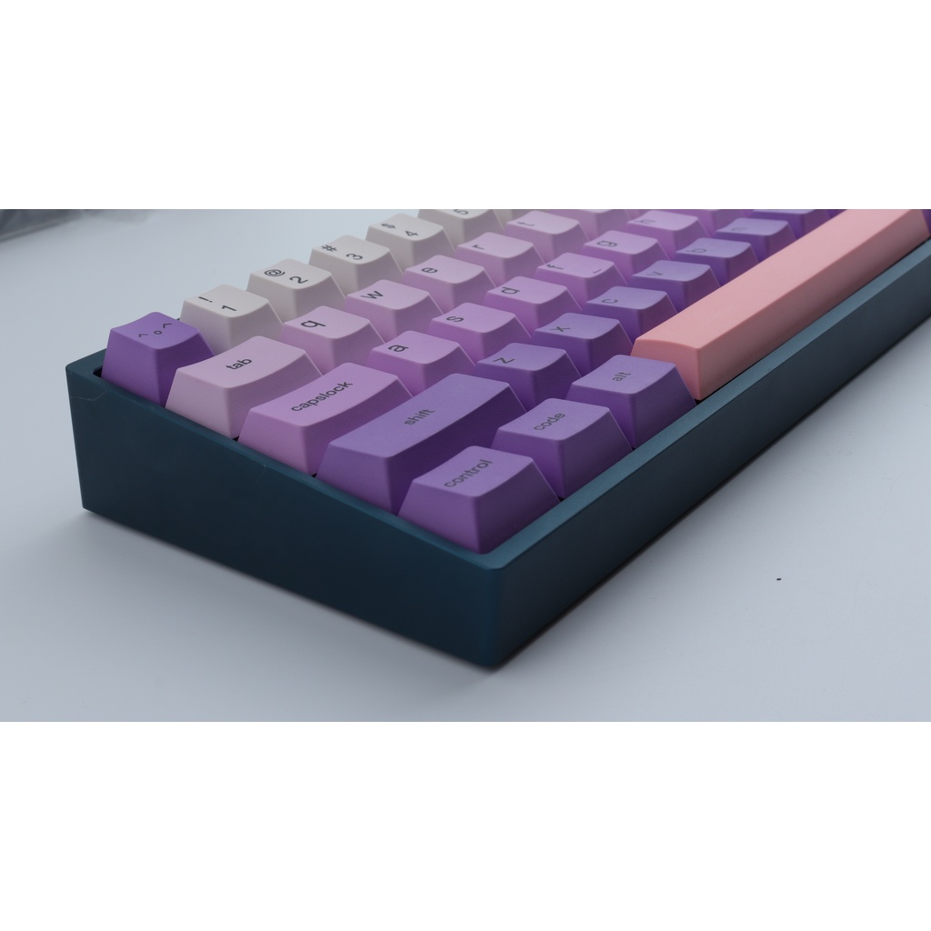 GMK màu tím dễ thương Keycaps, 129 phím PBT Keycaps Cherry Profile DYE-SUB Cá nhân hóa GMK Keycaps cho bàn phím cơ
