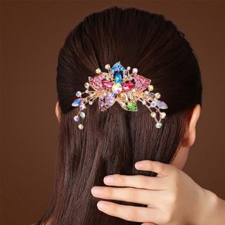 Lược cài tóc hình hoa đính đá thời trang