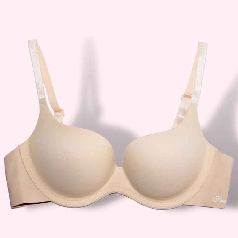 Áo lót mút vừa su đúc không gọng màu trơn nâng ngực tự nhiên EVA BRA 2233
