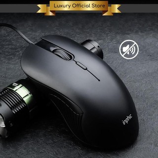 Chuột máy tính có dây chính hãng Inphic Fick FB1A - Nhựa cao cấp không tiếng động lướt êm