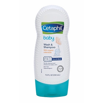 Sữa tắm gội toàn thân chống rôm sảy cho bé Cetaphil Baby Wash &amp; Shampoo 2in1 230ml