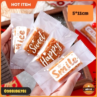 Túi Bánh Quy Kẹo Hạnh Phúc Bánh Hạt Thanh Gạo Lức 5*11cm SIÊU ĐẸP SIÊU DỄ THƯƠNG - set 100 túi