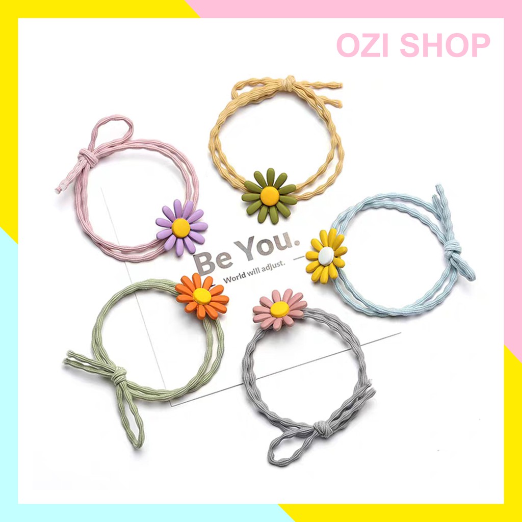 Dây Buộc Tóc Hoa Cúc Daisy Hàn Quốc Cực Xinh