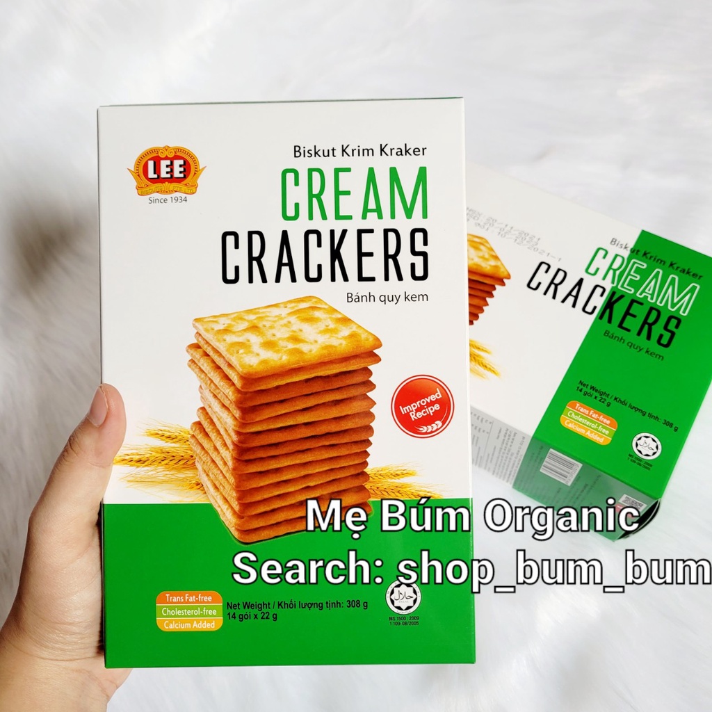 [HCM giao hóa tốc] Combo 2 hộp bánh quy giòn Cream Crackers Sunrise - Kem sữa không đường và phủ đường nhẹ - Hộp 308g