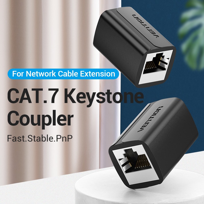 Mèo Katbungan Ether cat6 cat7  vention rj45 keystone coupler sambungan Ether cat6 Cat7ke Cho Nữ