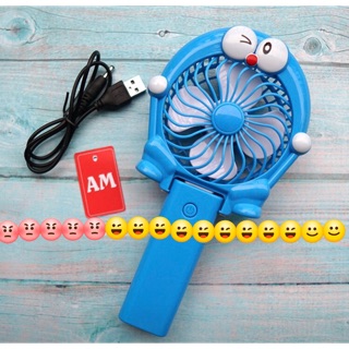 Quạt mini hình thú có tay cầm có đèn led