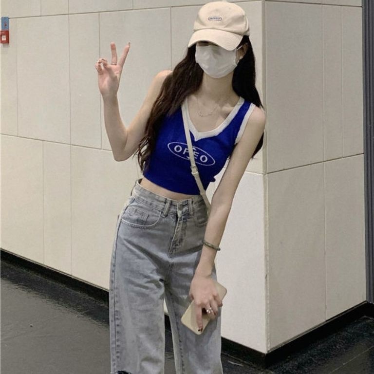 Áo Hai Dây Dáng Ngắn Ngọt Ngào Phong Cách retro Mỹ Cho Nữ áo yếm JL-MX-04