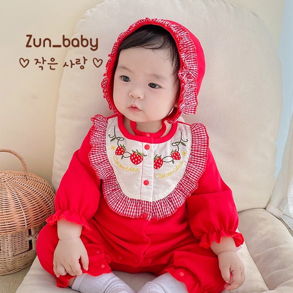 Bộ Bodysuit Tết Cho Bé Kèm Mũ, Body Tết Cho Bé Chất Vải Mịn Đẹp Không Gây Kích Ứng Da Zunbaby - z28