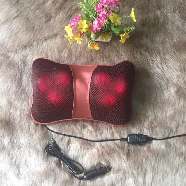 [CHÍNH HÃNG] Gối Massage  Máy Massager Hồng Ngoại 6 Bi Magic Pillow PL-818 thế hệ mới