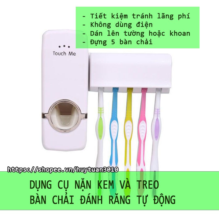 Dụng cụ nặn kem và treo bàn chải đánh răng tự động