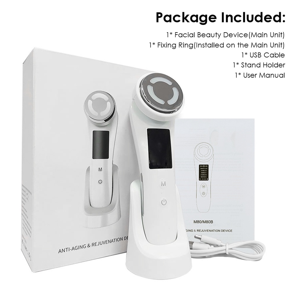 Thiết bị mát xa chăm sóc da mắt bằng sóng siêu âm EMS led hạt photon chống nếp nhăn lão hóa trẻ hóa