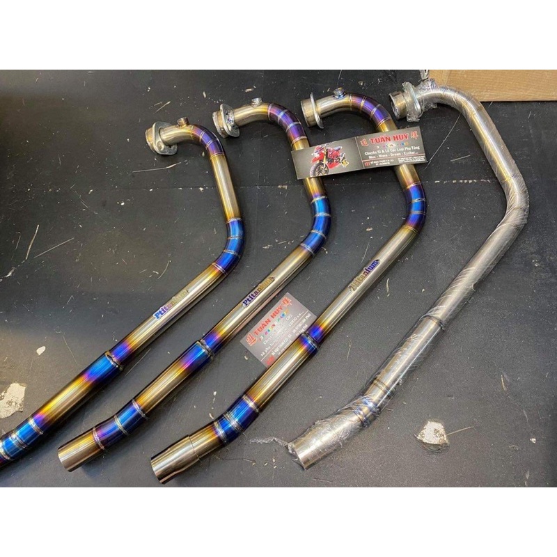 Cổ bô titan dành cho ex150, satria form dài gắn trực tiếp satria có sẵn có cảm biến nhiệt phân loại ex150 dài satria dài