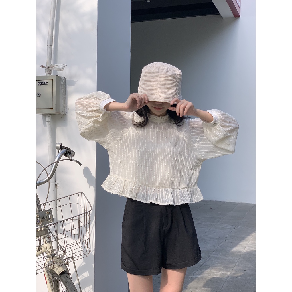 Quần short nữ cơ bản gập gấu TKQ01 LOLLIE STUDIO