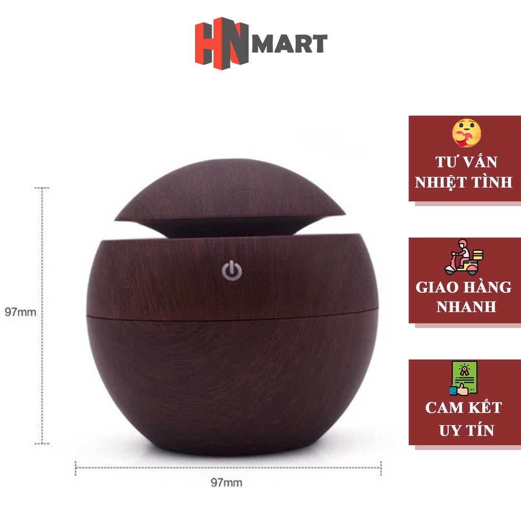 Máy xông tinh dầu vân gỗ MẪU MỚI 2021