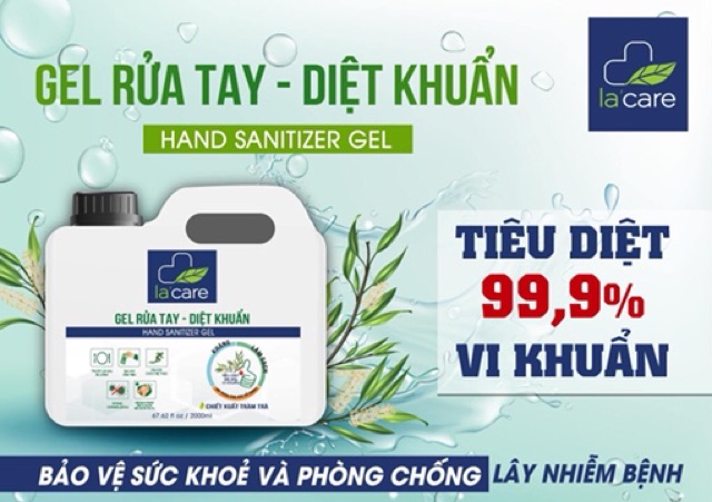 Gel rửa tay khô Tràm trà Lacare công ty xnk Gia Bảo - Diệt khuẩn nhanh chóng sạch sẽ