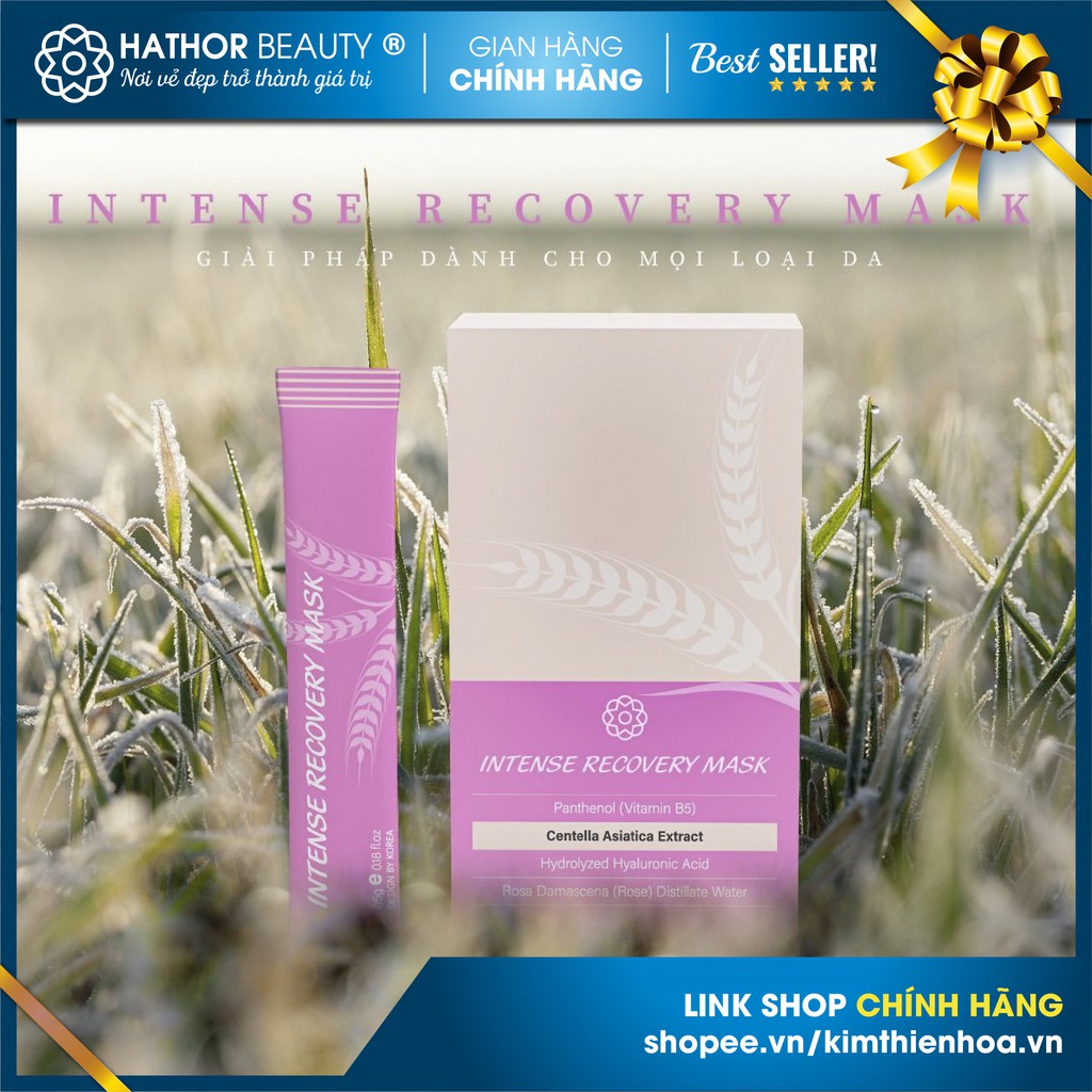 Mặt Nạ Phục Hồi Dưỡng Ẩm Sáng Bật Tone Chăm Sóc Da Mụn - INTENSE RECOVERY MASK (20 gói) | Hathor Beauty (Kim Thiên Hoa)