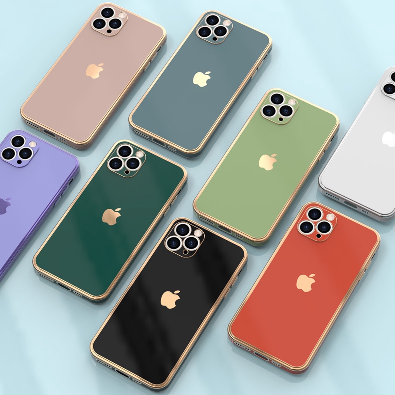 Ốp lưng iphone logo táo viền vuông 6/6plus/6s/6splus/7/7plus/8/8plus/x/xr/xs/11/12/pro/max/plus/promax - Awifi C2-4 | BigBuy360 - bigbuy360.vn