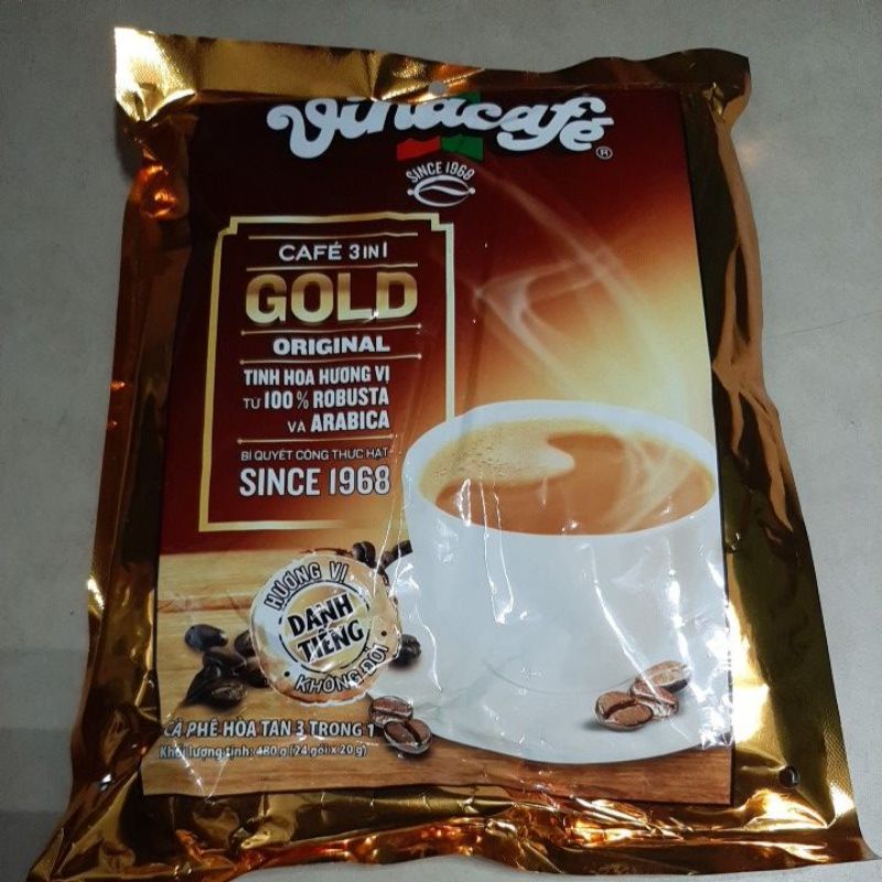 Cà Phê Hòa Tan Vinacafe 3in1 Gold Original 20g x 24 Gói