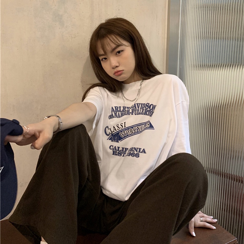 Áo thun NZN tay ngắn dáng rộng thiết kế mới thời trang mùa hè theo phong cách Hàn Quốc thời trang cho nữ