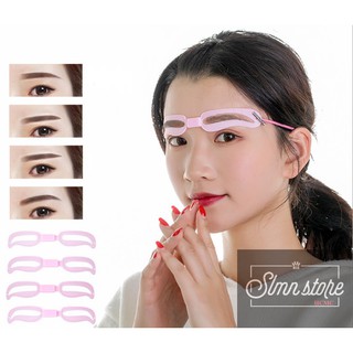 Bộ 4 khuôn kẻ chân mày cột dây tiện lợi. slmn_Day_kechanmay