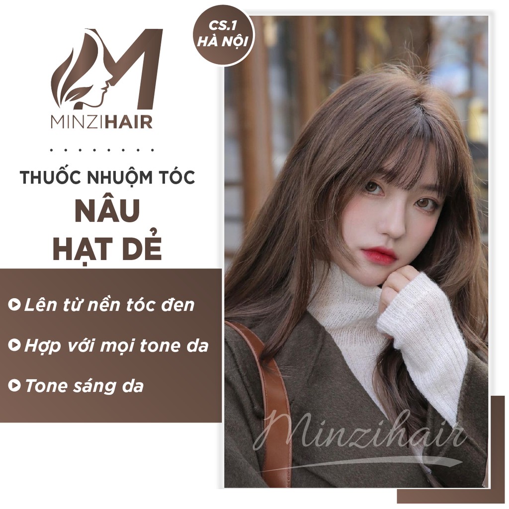 Thuốc Nhuộm Tóc Nâu Hạt Dẻ | Lên Từ Nền Đen | Minzihair