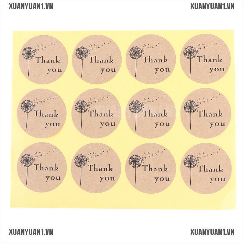 [XUANYUAN1] 120 Miếng Dán Niêm Phong Quà Tặng In Chữ thank you