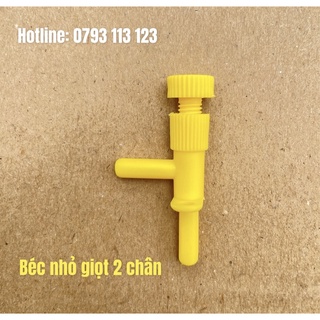 Béc tưới nhỏ giọt 2 chân kiểu Đài Loan có điều chỉnh lưu lượng nước dùng cho hệ thống tưới cây nhỏ giọt