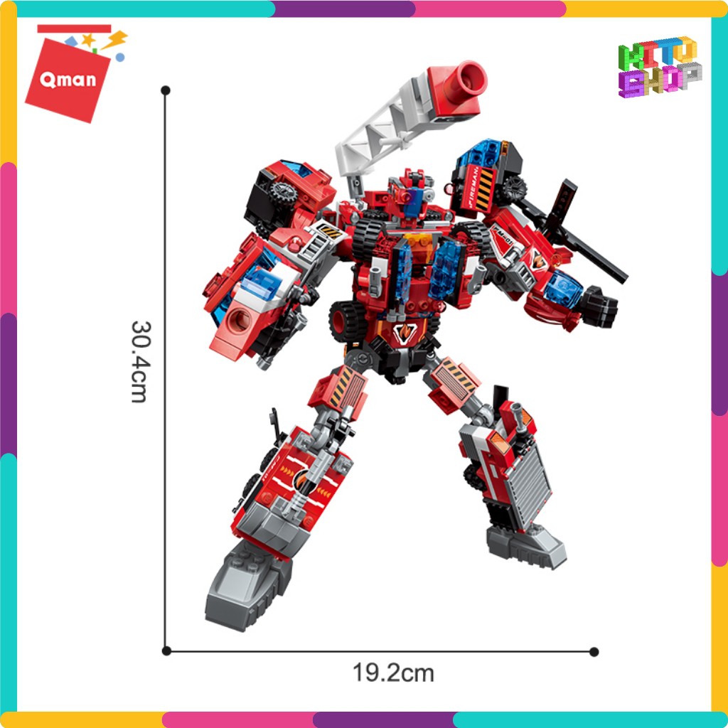 Bộ Đồ Chơi Xếp Hình Lego Cho Trẻ Từ 6 Tuổi Qman 1416 - Robot Sao Hỏa Rực Rỡ 498 Mảnh Ghép