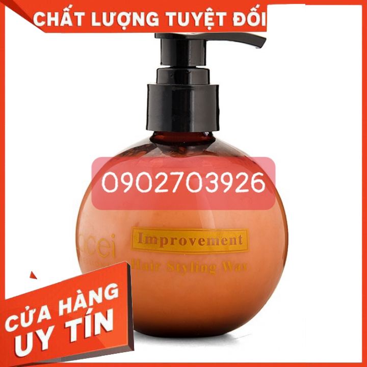 Wax Tạo Kiểu Tóc Lacei Improvement hũ màu nâu  250ml- giữ nếp tóc uấn mềm -vào lọn tự nhiên-không bết -dưỡng tóc chống k