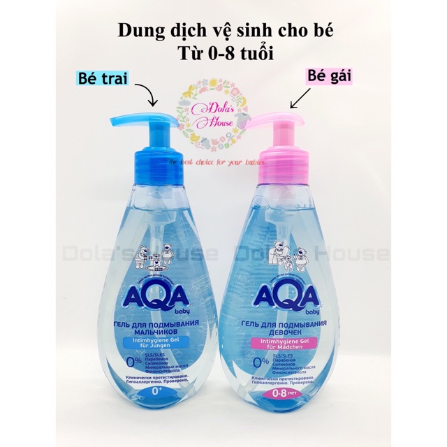 Dung dịch Vệ sinh AQA cho bé từ 0-8 tuổi