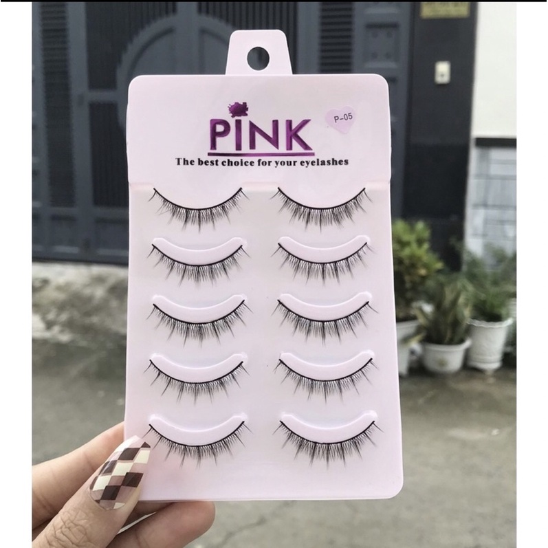 LÔNG MI Giả Pink hộp hồng 5 cặp cao cấp