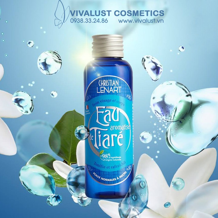 [Đại lý chính thức] Nước Hoa Hồng CHRISTIAN LENART Hoa Tiare (100ml) - Eau Aromatisée De Tiaré (Dành Cho Da Hỗn Hợp)