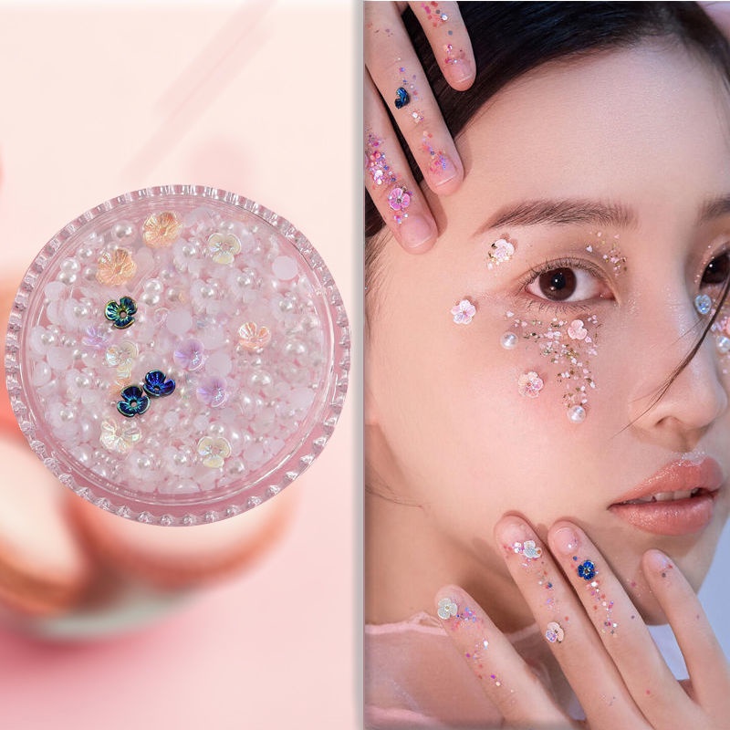 Miếng Dán Trang Điểm Mắt Lấp Lánh Tạo Hiệu Ứng Kim Cương Sáng Bóng