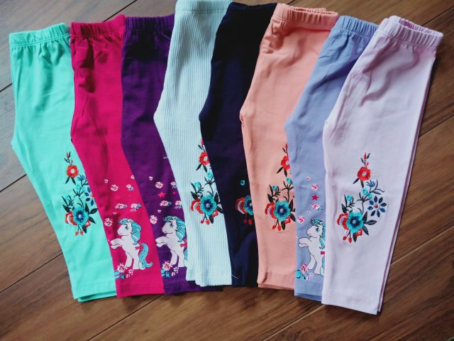 Quần Legging Bé Gái 20-30kg Xuất Cotton 4 Chiều