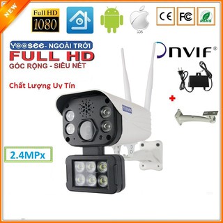 Camera Wifi ngoài trời Yoosee  2.4Mpx Full HD Hỗ trợ 4 đèn hồng ngoại và 6 đèn LED