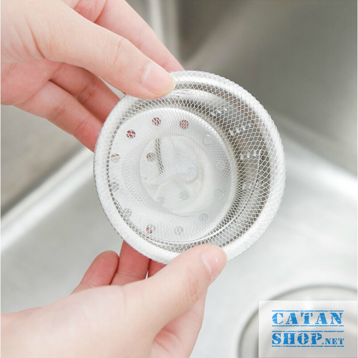 Túi 100 lưới lọc rác bồn rửa chén giúp cho bồn rửa chén không bị nghẽn tắc do rác, lọc cặn bẩn hiệu quả sau khi rửa chén