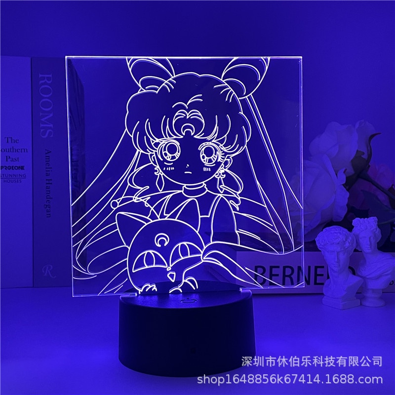 Đèn led 3d Thegioipuzzle Thủy thủ mặt trăng qua tặng ý nghĩa