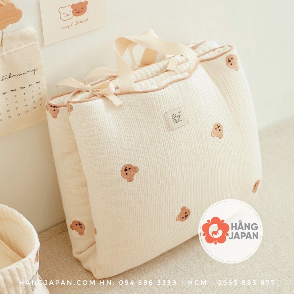 Thảm nằm gấp gọn hoạ tiết CHEZBEBE 80x120cm, thảm nằm an toàn cho bé