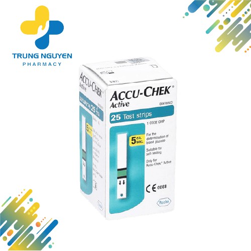 Que thử đường huyết Accu chek Active 25  (Hộp 25 que)