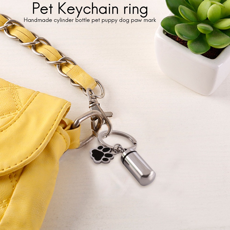 Móc Khóa Hình Trụ Bằng Thép Không Gỉ Cho Thú Cưng