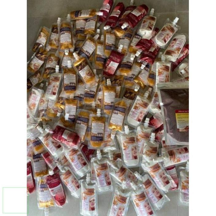 Combo sỉ 10 gói cấy trắng mầm gạo non, vàng nano, huyết hoa hồng, tảo sủi bọt, nghệ sủi bọt 150ml