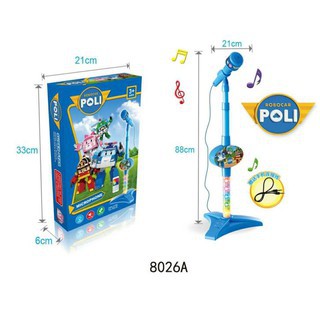 Míc hát Robocar Poli cho bé kết nối được với điện thoại giúp bé hoá trang thành các ca sĩ chuyên nghiệp hàng cao cấp